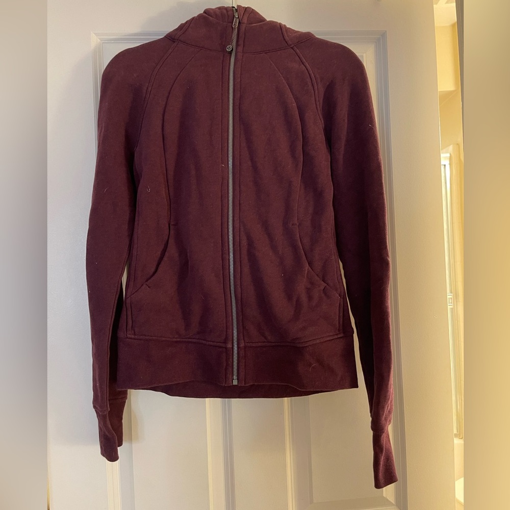 Worn Once Lululemon Burgundy Zip up Hoodie